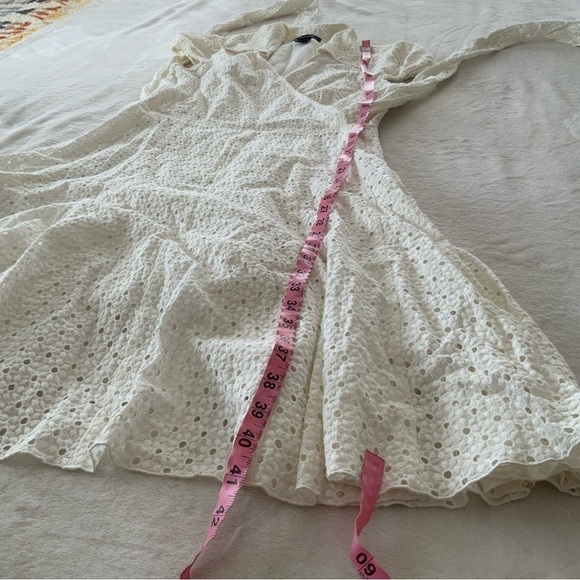 KAREN Kane Eyelet Faux Wrap Summer Spring Dress - Picture 7 of 7